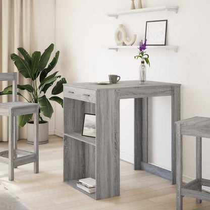 Tavolo da Bar Grigio Sonoma 102x70x103,5 cm in Truciolato
