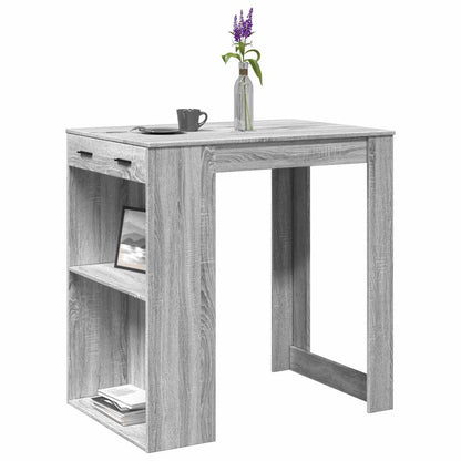 Tavolo da Bar Grigio Sonoma 102x70x103,5 cm in Truciolato