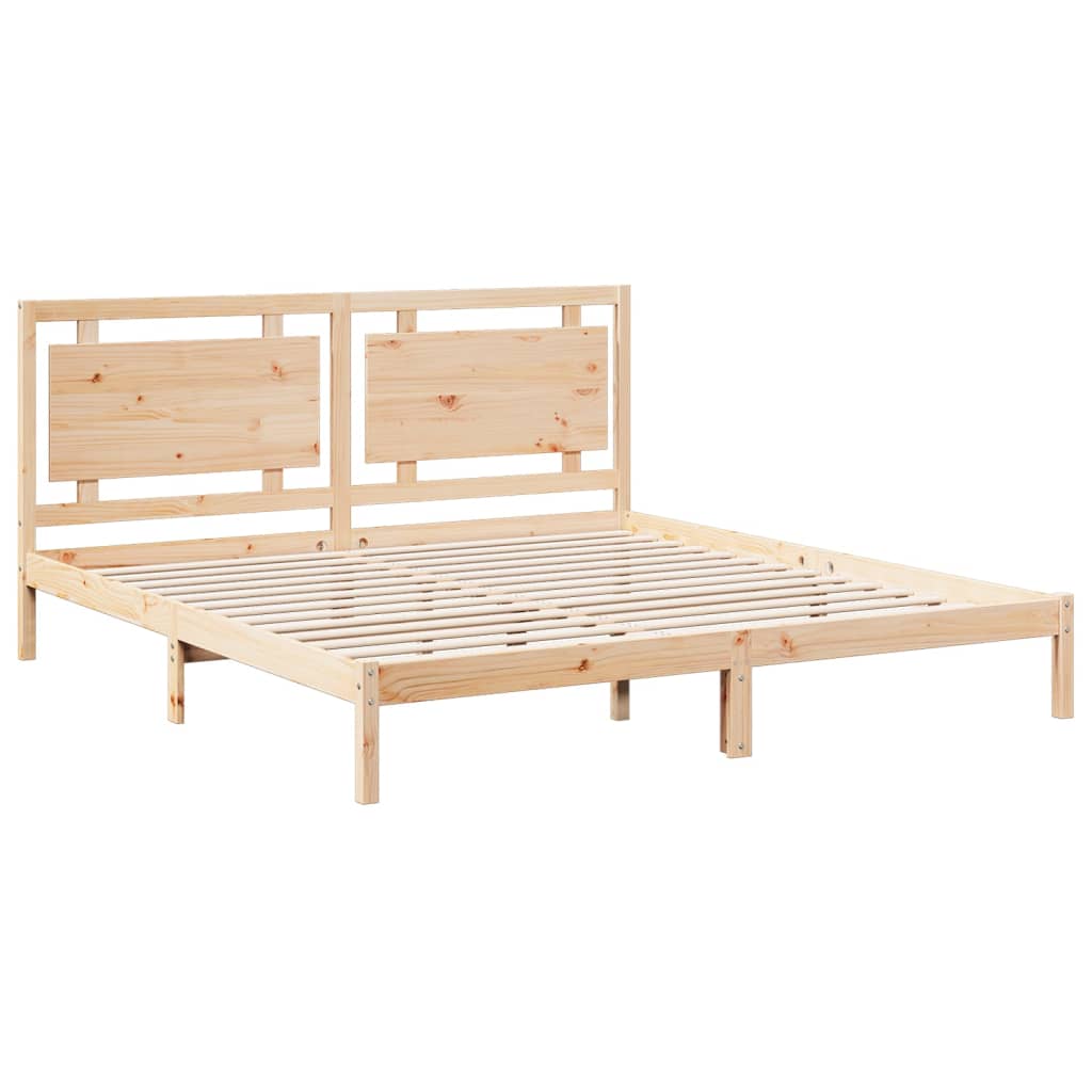 Giroletto Extra Lungo senza Materasso 200x220 cm Legno Massello