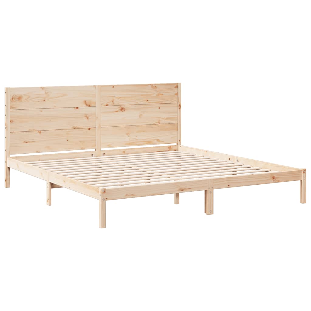 Giroletto Extra Lungo senza Materasso 200x220 cm Legno Massello