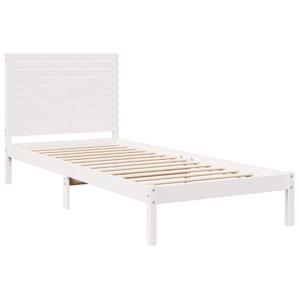 Giroletto Extra Lungo senza Materasso Bianco 90x220 cm Massello