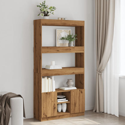 Credenza Rovere Artigianale 92x33x180 cm in Legno Multistrato