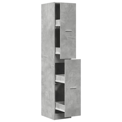 Armadietto da Farmacia Grigio Cemento 30x41x174,5 cm Truciolato