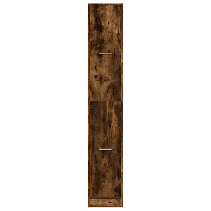 Armadietto da Farmacia Rovere Fumo 30x41x174,5 cm in Truciolato