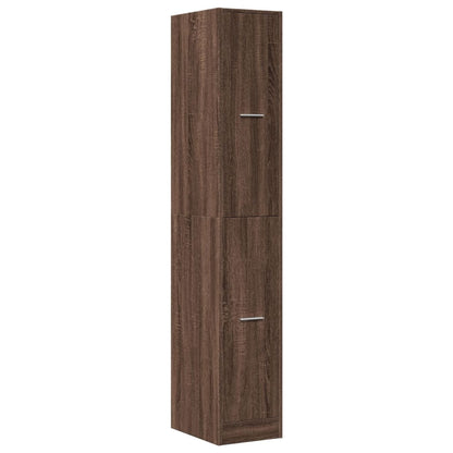 Armadietto da Farmacia Rovere Marrone 30x41x174,5 cm Truciolato