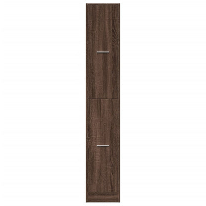 Armadietto da Farmacia Rovere Marrone 30x41x174,5 cm Truciolato