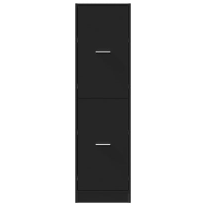 Armadietto da Farmacia Nero 40x41x144,5 cm in Truciolato