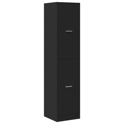Armadietto da Farmacia Nero 40x41x174,5 cm in Truciolato