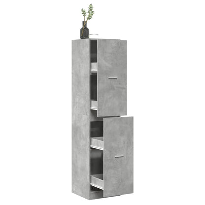 Armadietto da Farmacia Grigio Cemento 40x41x174,5 cm Truciolato