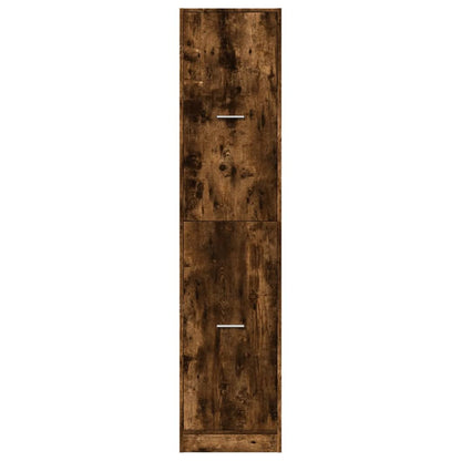 Armadietto da Farmacia Rovere Fumo 40x41x174,5 cm in Truciolato