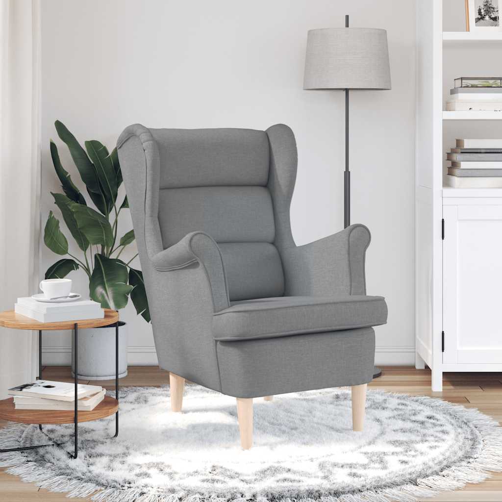 Poltrona Grigio Chiaro 74x84x100 cm in Tessuto