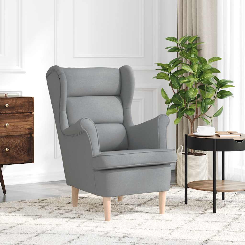 Poltrona Grigio Chiaro 74x84x100 cm in Tessuto
