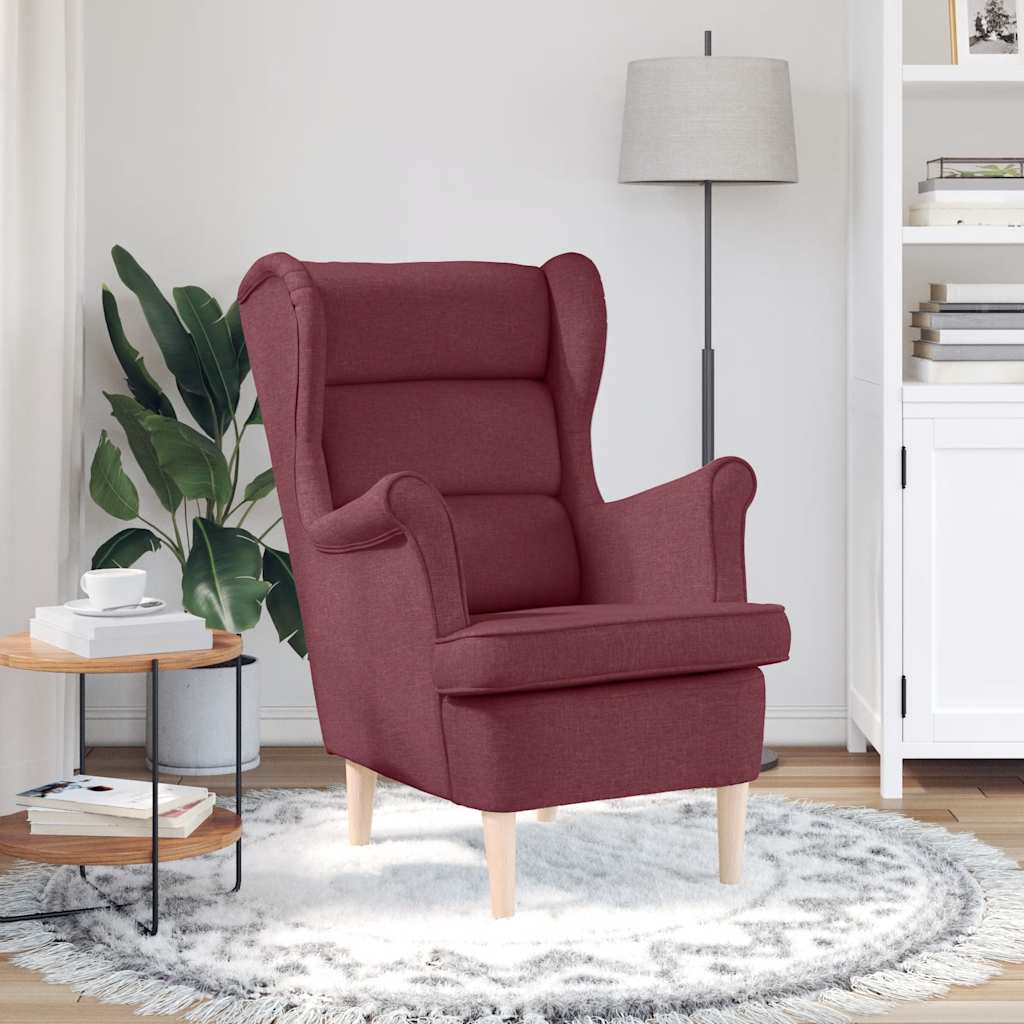Poltrona Rosso Vino 74x84x100 cm in Tessuto
