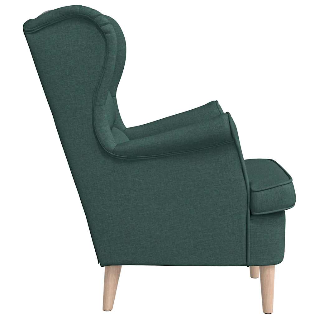 Poltrona Verde Scuro 74x84x100 cm in Tessuto