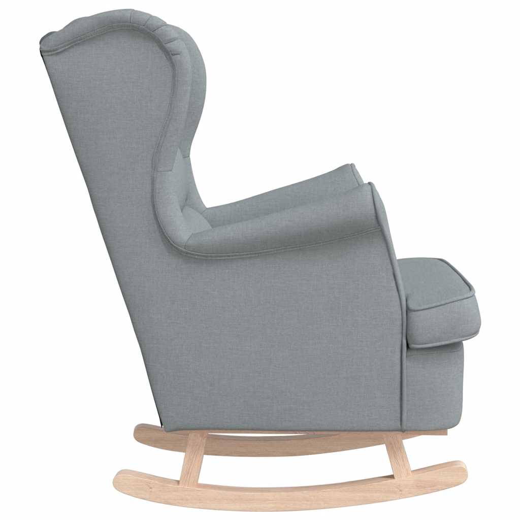 Sedia a Dondolo Grigio Chiaro 74x90x102 cm in Tessuto