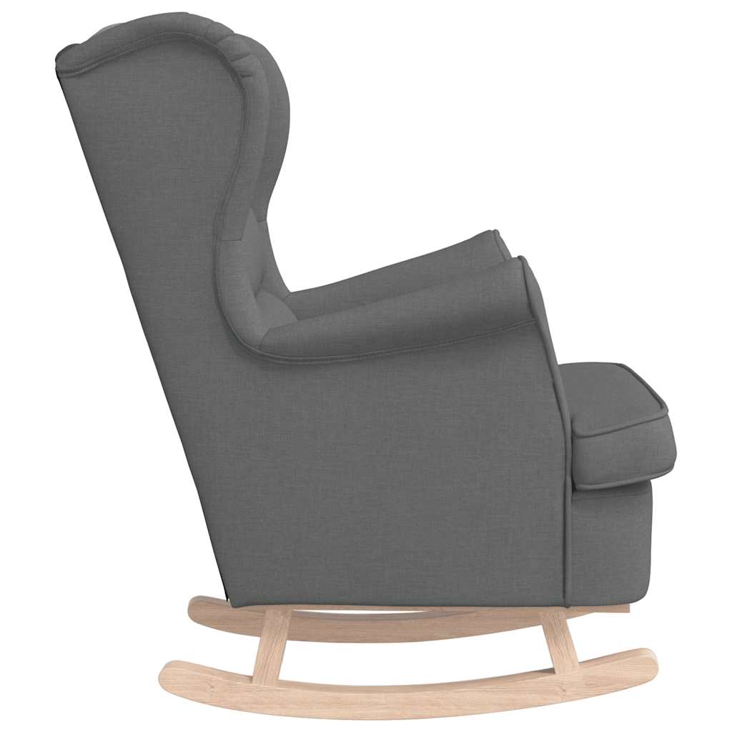 Sedia a Dondolo Grigio Scuro 74x90x102 cm in Tessuto