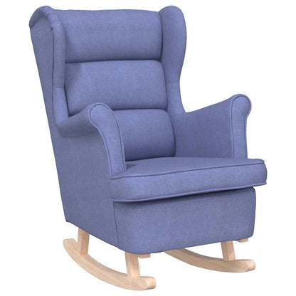 Sedia a Dondolo Jeans Blu 74x90x102 cm in Tessuto