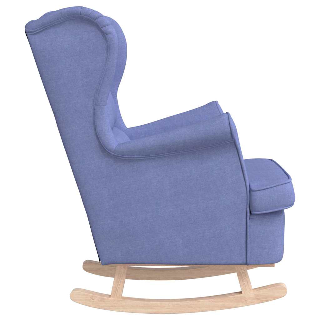 Sedia a Dondolo Jeans Blu 74x90x102 cm in Tessuto