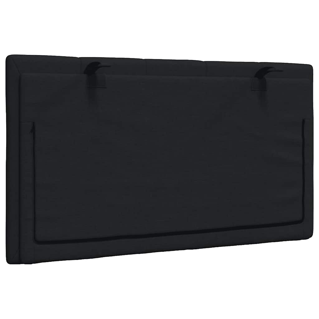 Cuscino Testiera Hanko Nero 90 cm in Tessuto
