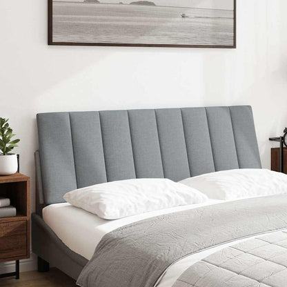 Cuscino Testiera Hanko Grigio Chiaro 120 cm in Tessuto
