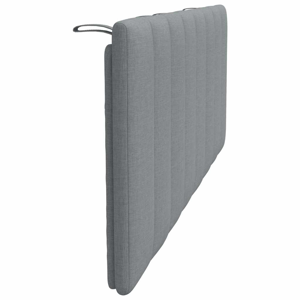 Cuscino Testiera Hanko Grigio Chiaro 120 cm in Tessuto