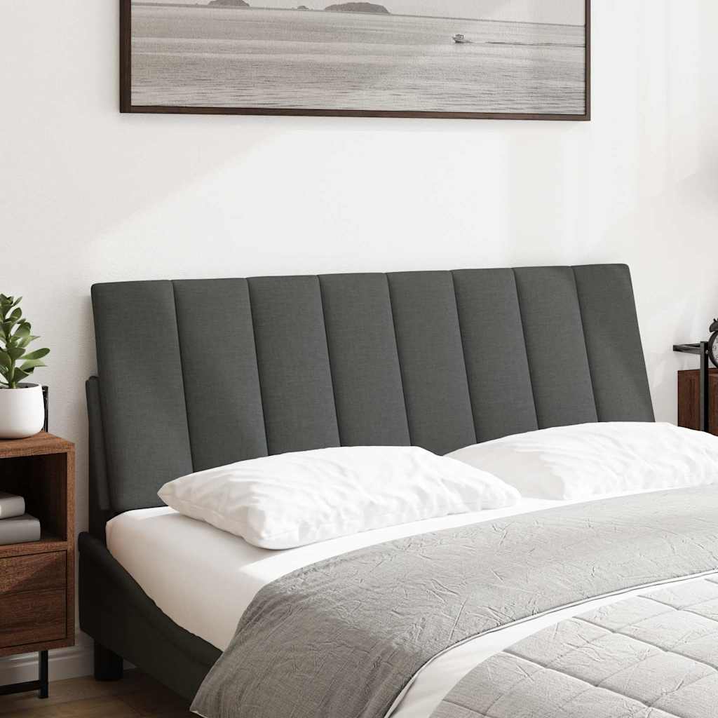Cuscino Testiera Hanko Grigio Scuro 120 cm in Tessuto