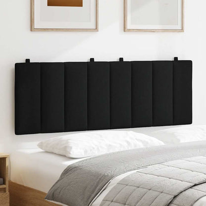 Cuscino Testiera Hanko Nero 120 cm in Tessuto