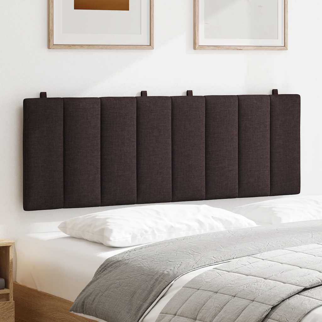 Cuscino Testiera Hanko Marrone Scuro 120 cm in Tessuto