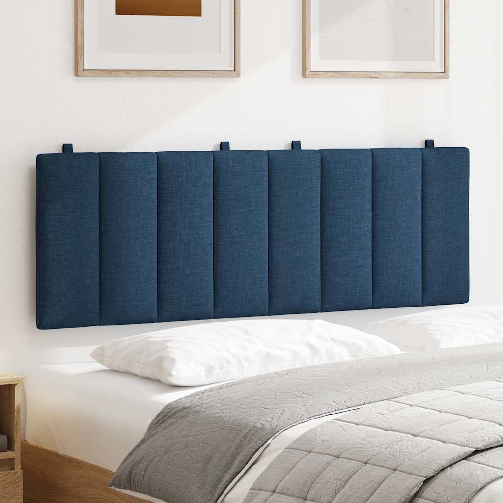 Cuscino Testiera Hanko Blu 120 cm in Tessuto