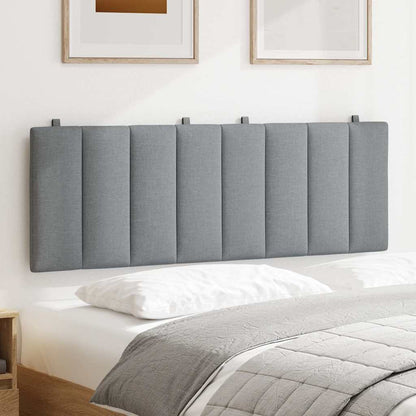 Cuscino Testiera Hanko Grigio Chiaro 140 cm in Tessuto