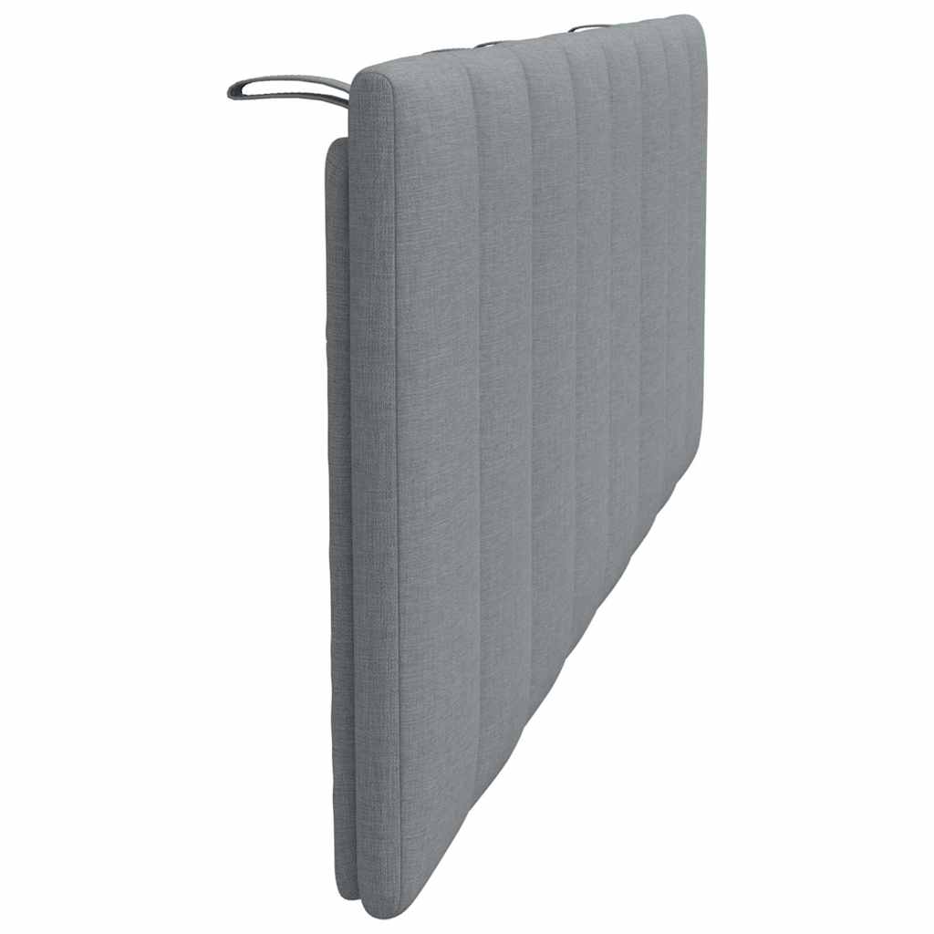 Cuscino Testiera Hanko Grigio Chiaro 140 cm in Tessuto