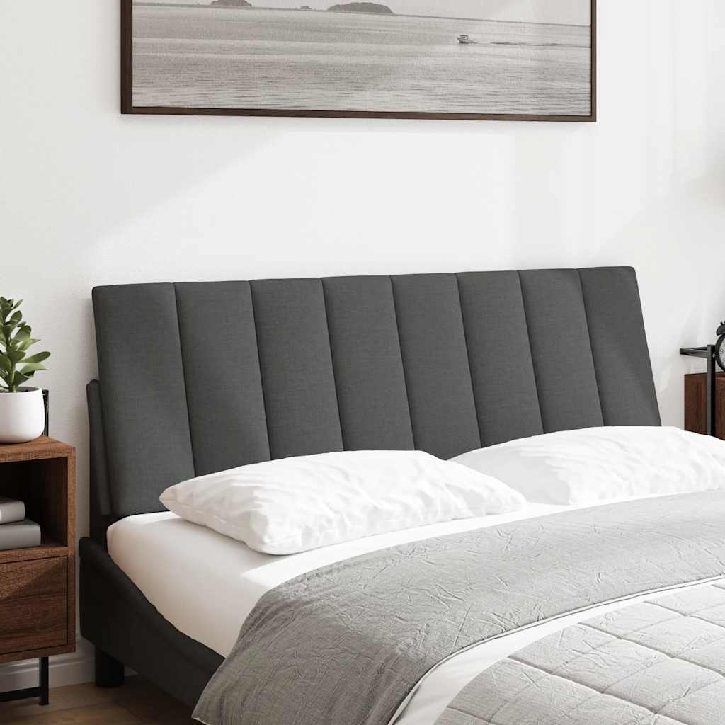 Cuscino Testiera Hanko Grigio Scuro 140 cm in Tessuto