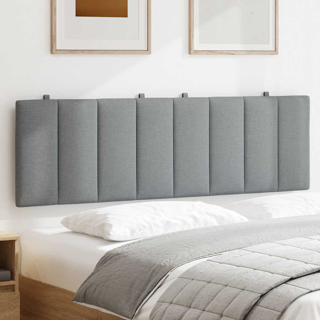 Cuscino Testiera Hanko Grigio Chiaro 160 cm in Tessuto