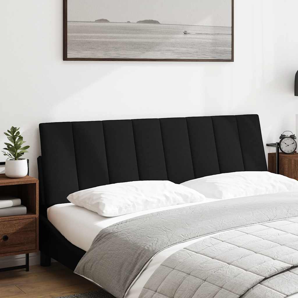 Cuscino Testiera Hanko Nero 160 cm in Tessuto