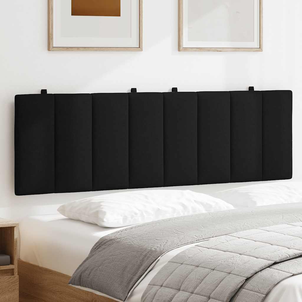 Cuscino Testiera Hanko Nero 160 cm in Tessuto