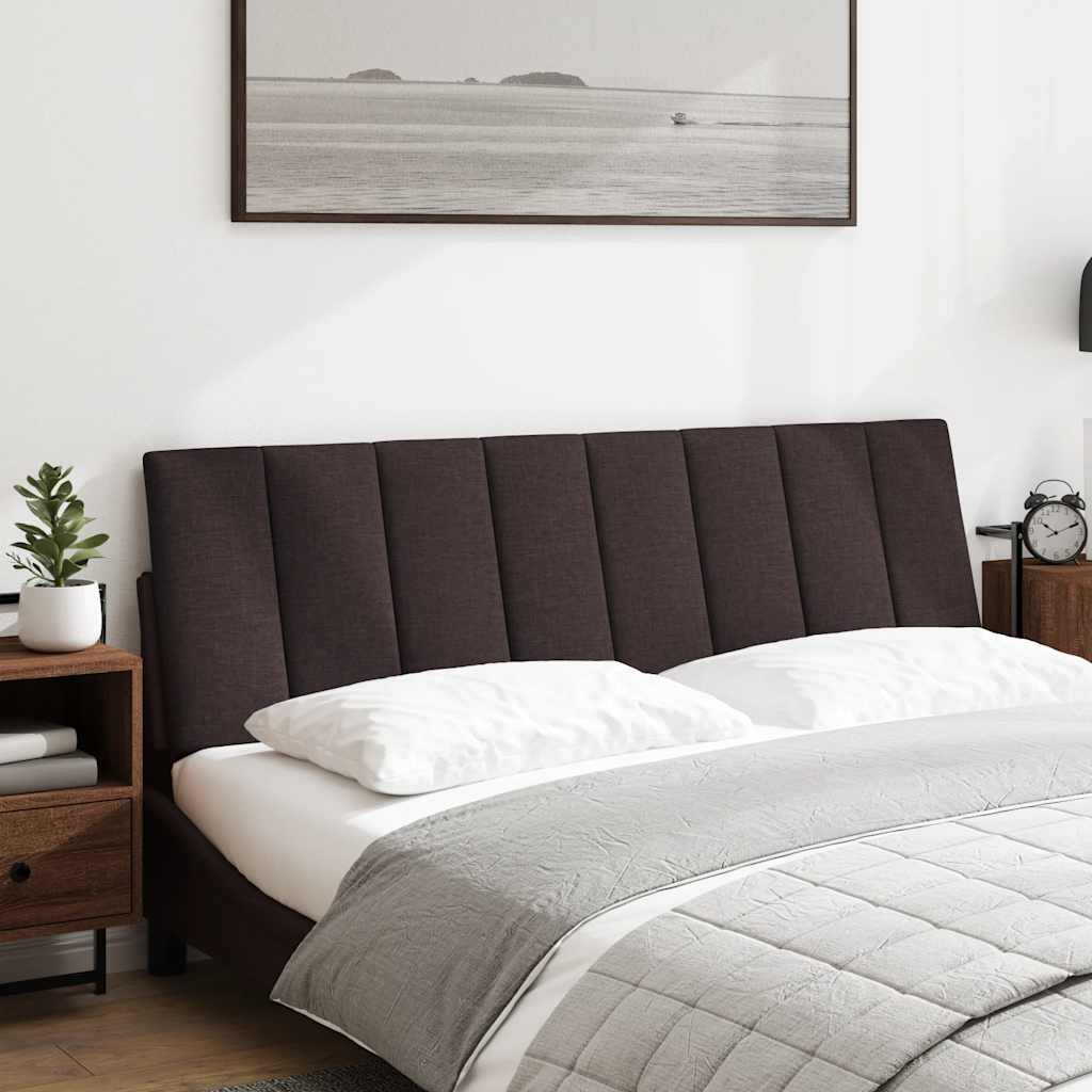 Cuscino Testiera Hanko Marrone Scuro 160 cm in Tessuto