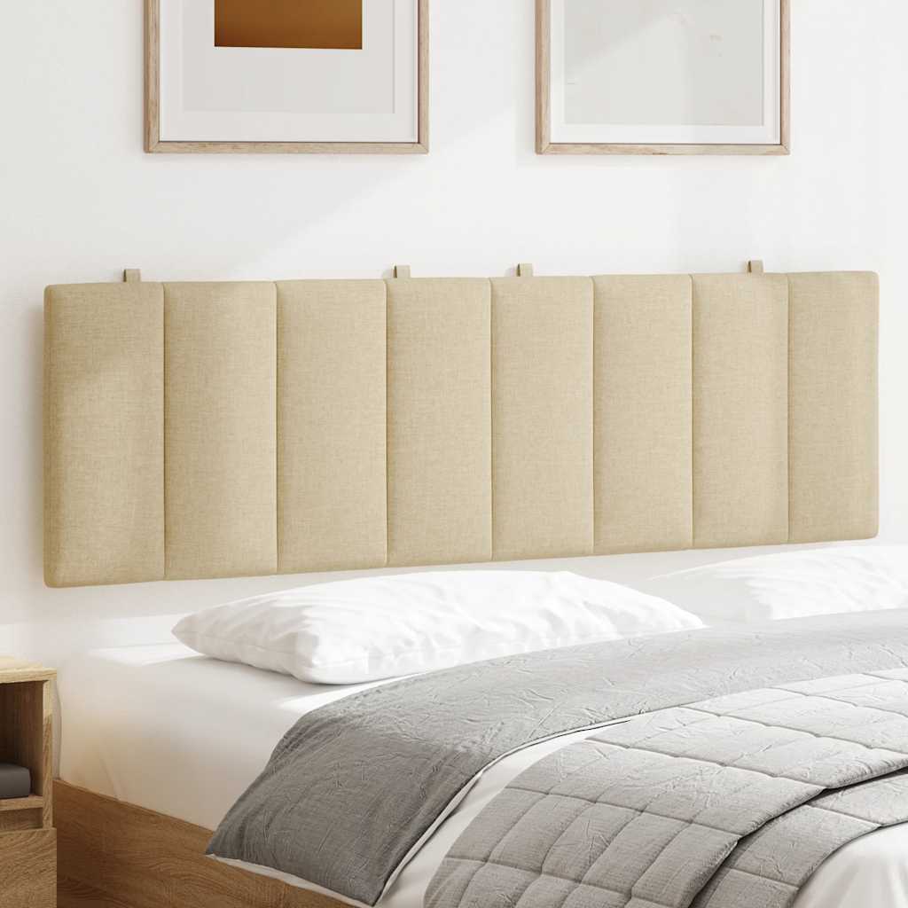 Cuscino Testiera Hanko Crema 160 cm in Tessuto