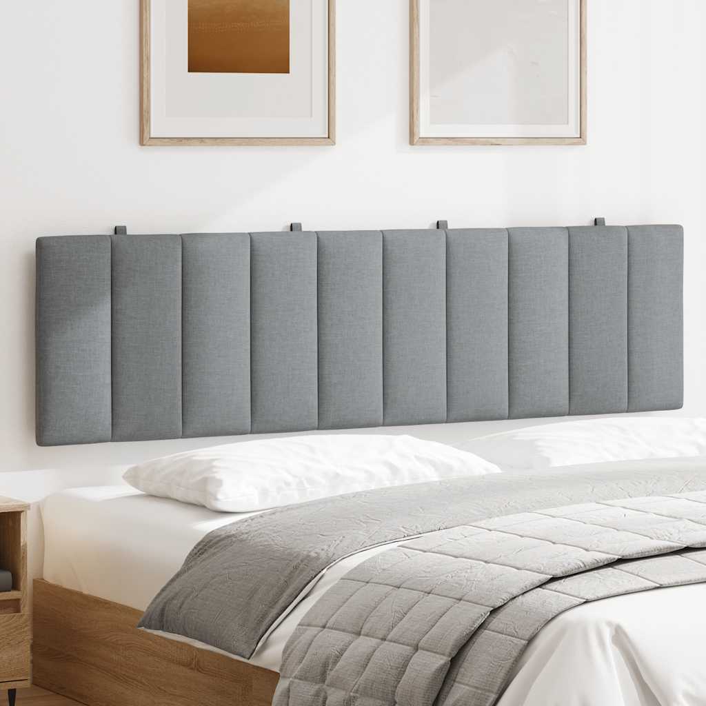Cuscino Testiera Hanko Grigio Chiaro 180 cm in Tessuto