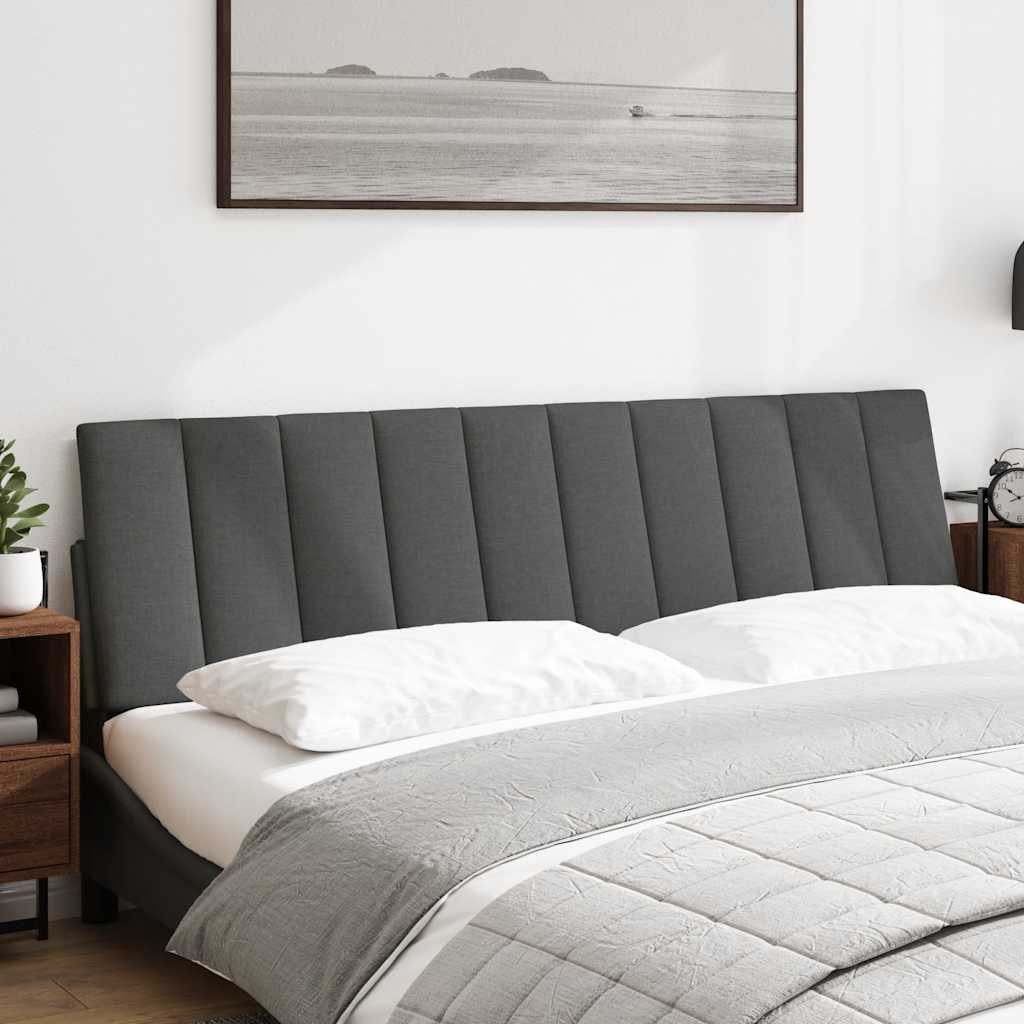 Cuscino Testiera Hanko Grigio Scuro 180 cm in Tessuto