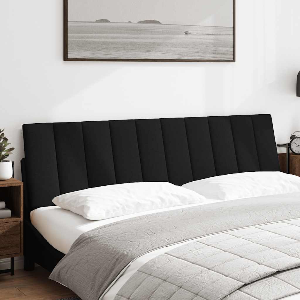 Cuscino Testiera Hanko Nero 180 cm in Tessuto
