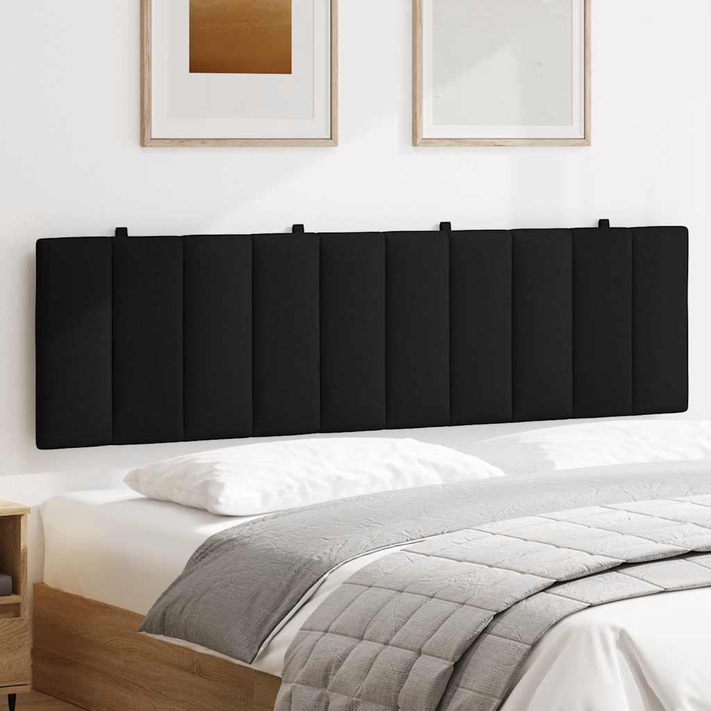 Cuscino Testiera Hanko Nero 180 cm in Tessuto