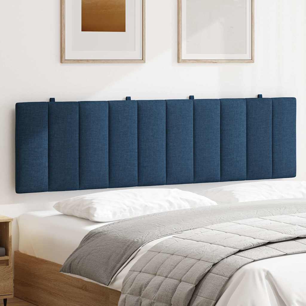 Cuscino Testiera Hanko Blu 180 cm in Tessuto