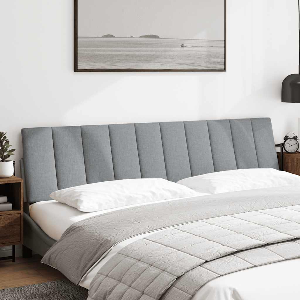 Cuscino Testiera Hanko Grigio Chiaro 200 cm in Tessuto