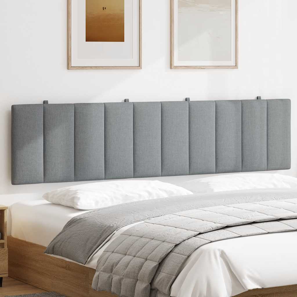 Cuscino Testiera Hanko Grigio Chiaro 200 cm in Tessuto