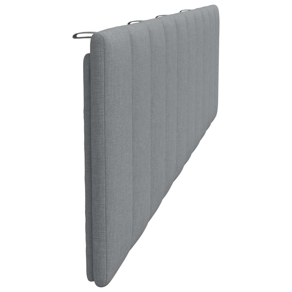 Cuscino Testiera Hanko Grigio Chiaro 200 cm in Tessuto