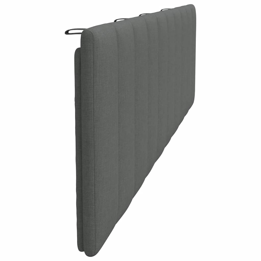 Cuscino Testiera Hanko Grigio Scuro 200 cm in Tessuto