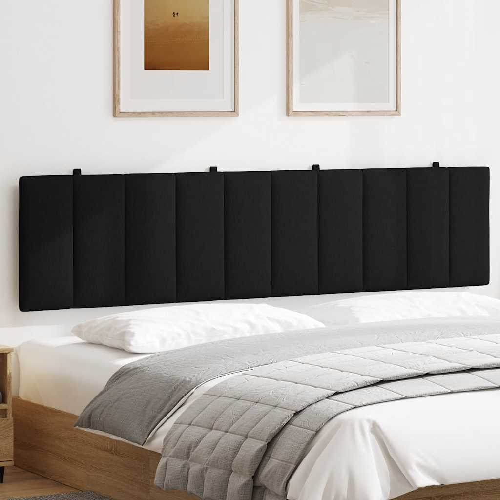 Cuscino Testiera Hanko Nero 200 cm in Tessuto