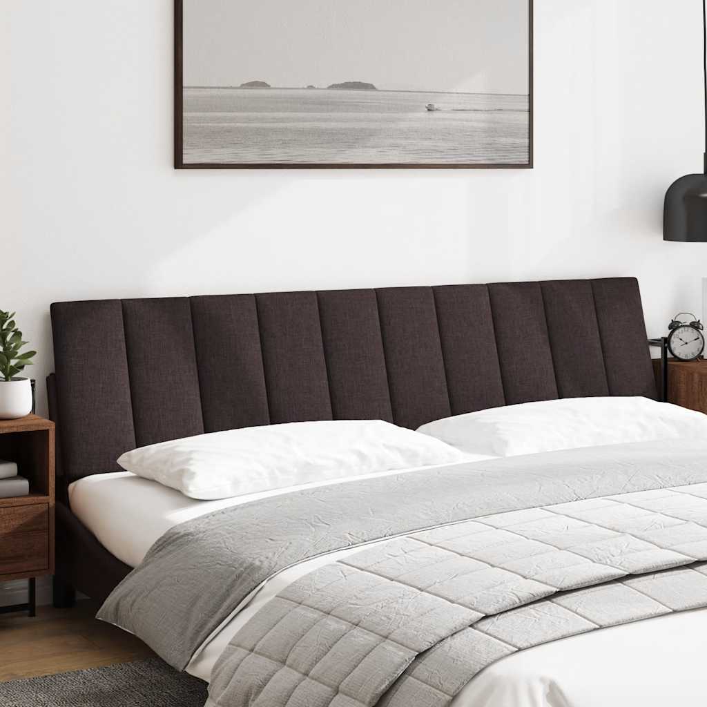 Cuscino Testiera Hanko Marrone Scuro 200 cm in Tessuto