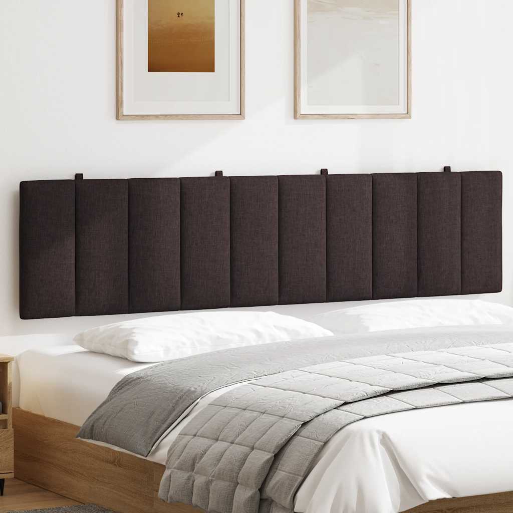 Cuscino Testiera Hanko Marrone Scuro 200 cm in Tessuto