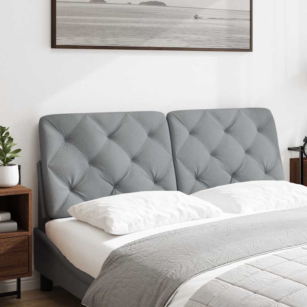 Cuscino Testiera Grigio Chiaro 120 cm in Tessuto